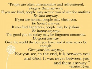Forgive them anyway